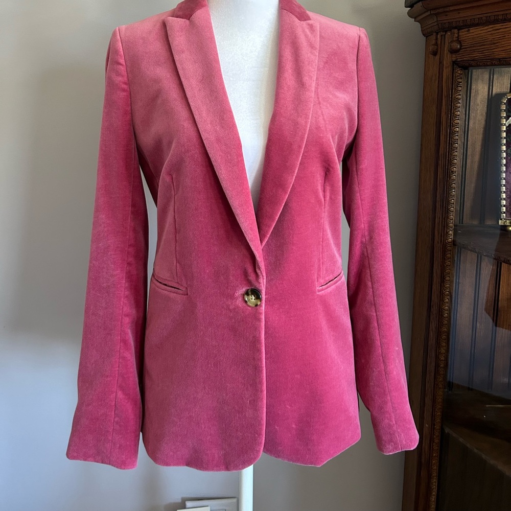 J Crew Parke velvet blazer in Pink Dried Rose size 2T (2 Tall).